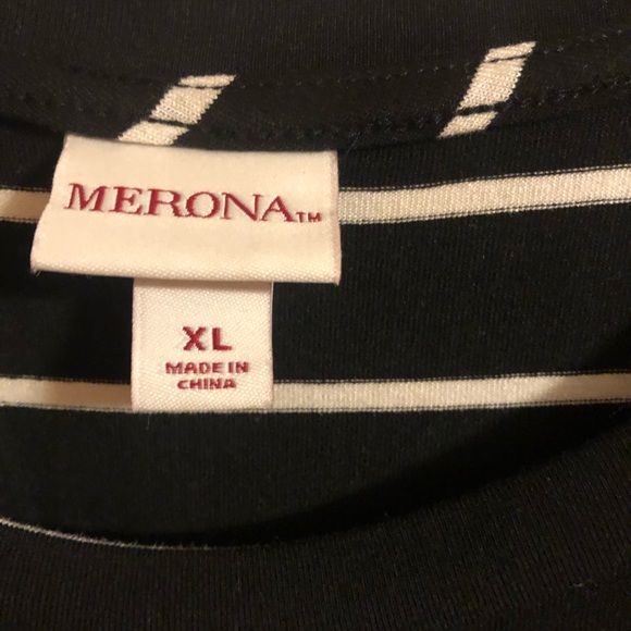 Merona NWT Striped T Shirt Dress, XL - Picture 4 of 6